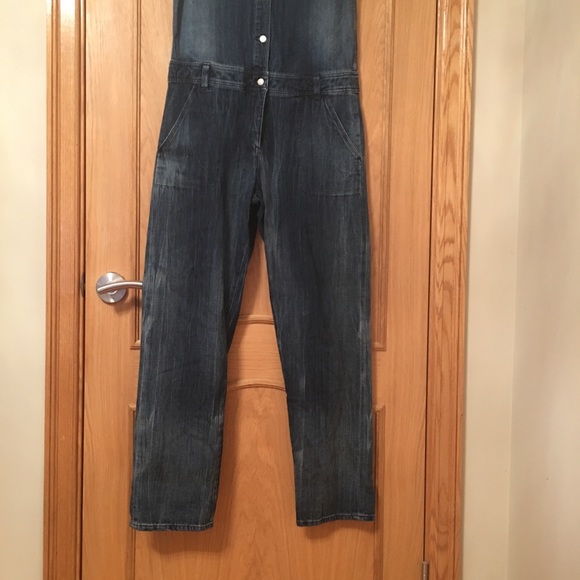 J Crew Sleeveless Denim Selvedge Jumpsuit Sz S - Picture 3 of 8